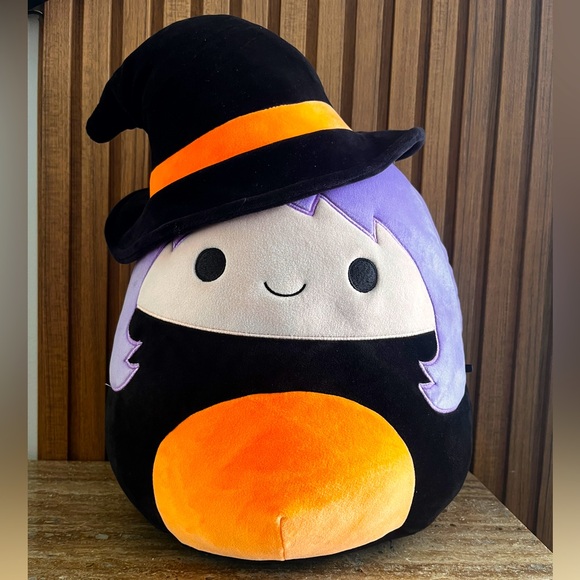 Squishmallow Madeline Witch Plush 16" Kellytoy 2019 Purple Hair Halloween - Picture 1 of 7